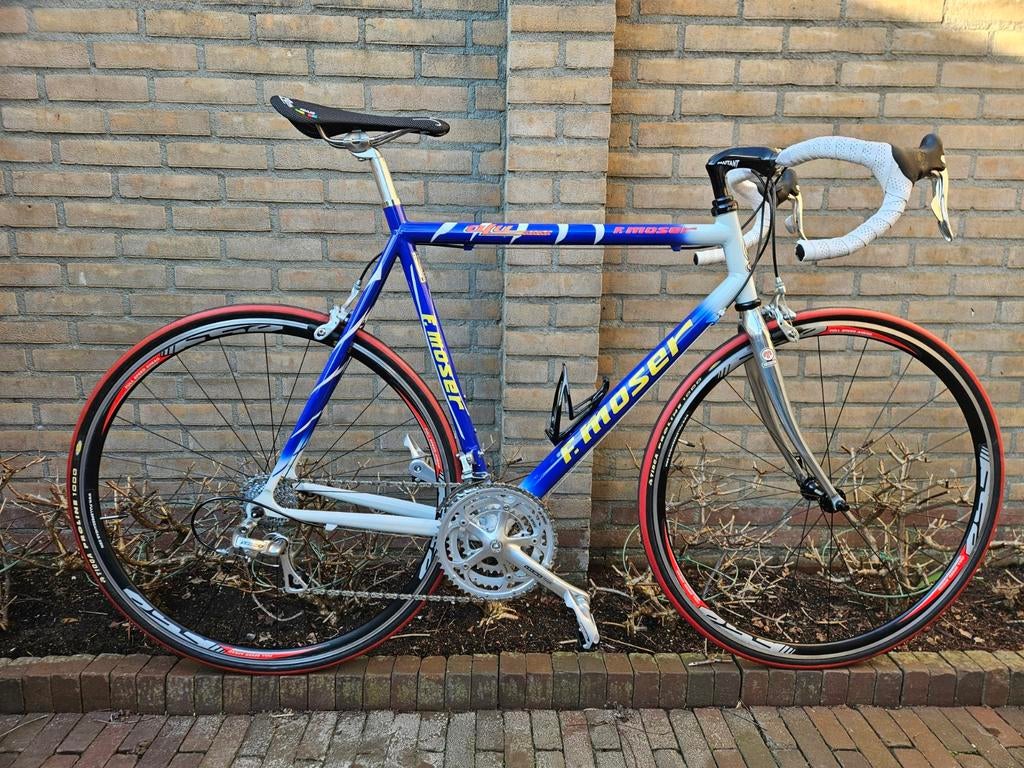 Moser racefiets zgan campagnolo, Fietsen en Brommers, Velgrem, Aluminium, Zo goed als nieuw, Meer dan 20 versnellingen