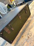 Vintage Koffer / Reiskoffer - Groen met Initialen, Ophalen of Verzenden