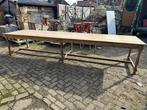 antieke lange tafel eettafel keukentafel oude eiken, Huis en Inrichting, Tafels | Eettafels, Gebruikt, Eikenhout, 200 cm of meer