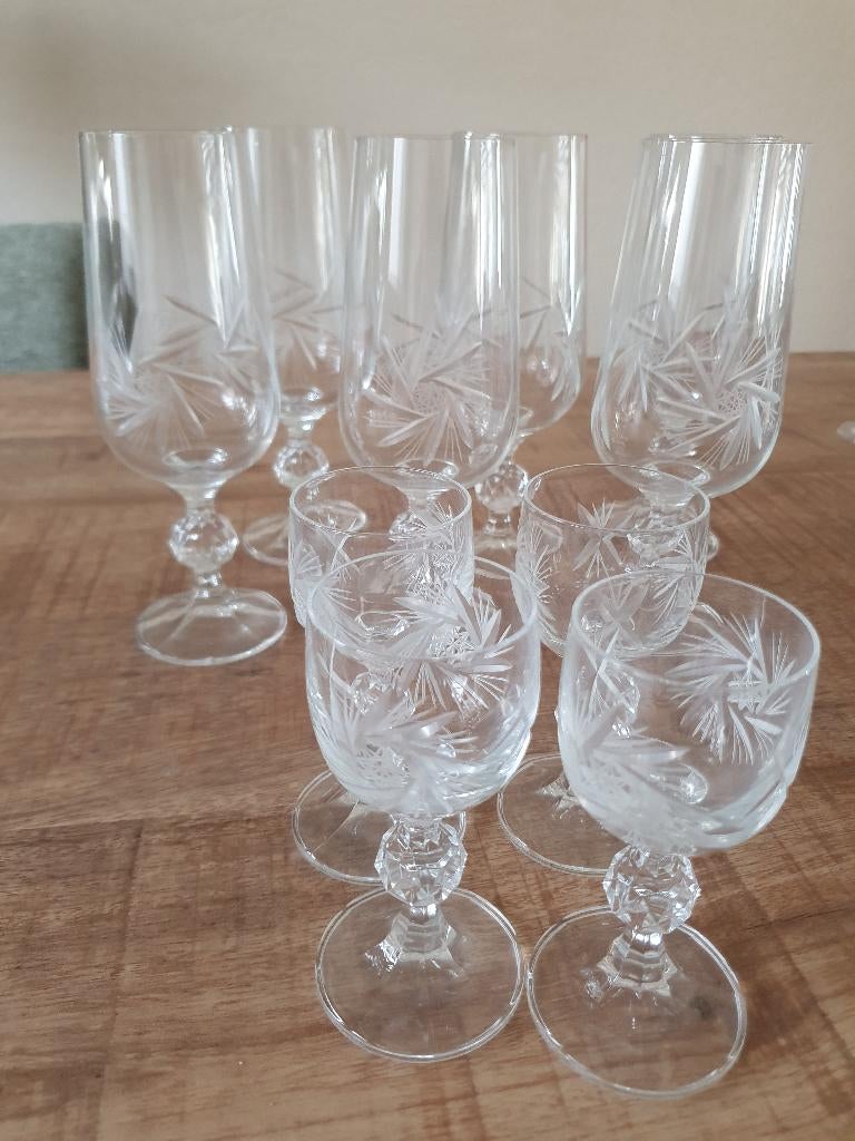 Boheemse kristallen glazen, Antiek en Kunst, Antiek | Glas en Kristal, Ophalen