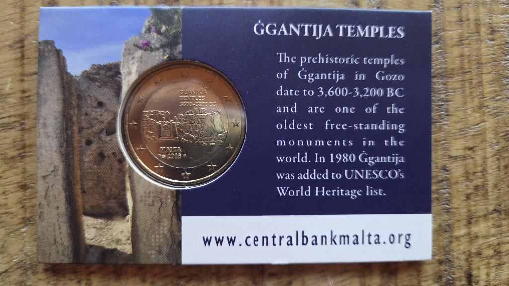 Malta 2016: Hagar Qim (met MMT), Postzegels en Munten, Munten | Europa | Euromunten, Ophalen of Verzenden, Malta, 2 euro, Losse munt