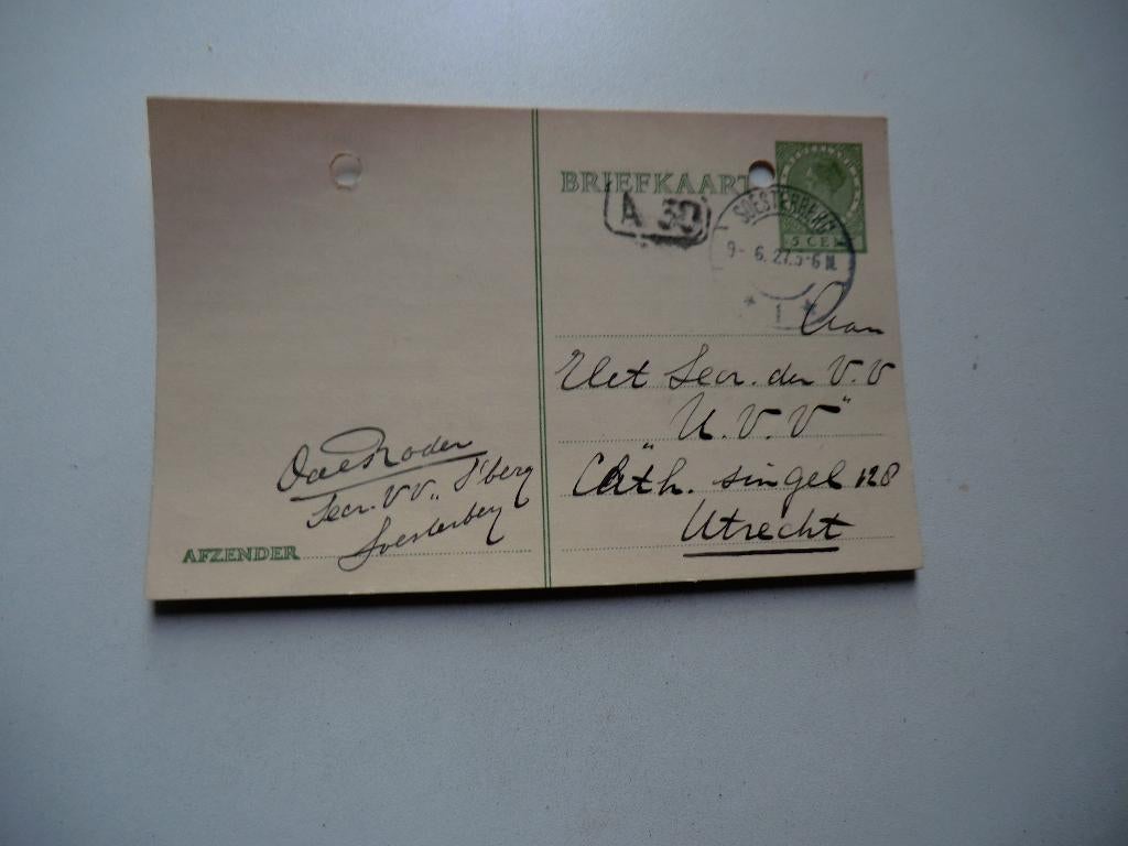 Soesterberg,Voetbalclub Soesterberg,'t Vliegdorp,UWV Utrecht, Ophalen of Verzenden, 1920 tot 1940, Gelopen, Utrecht