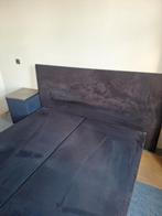 Bed 160x200, Huis en Inrichting, Slaapkamer | Bedden, Ophalen, Blauw, Tweepersoons, Zo goed als nieuw