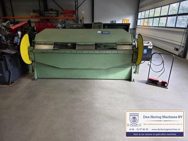 Vingerzetbank JORG 2570x3,2mm hydraulisch 2mm RVS 400V, Ophalen, Gebruikt