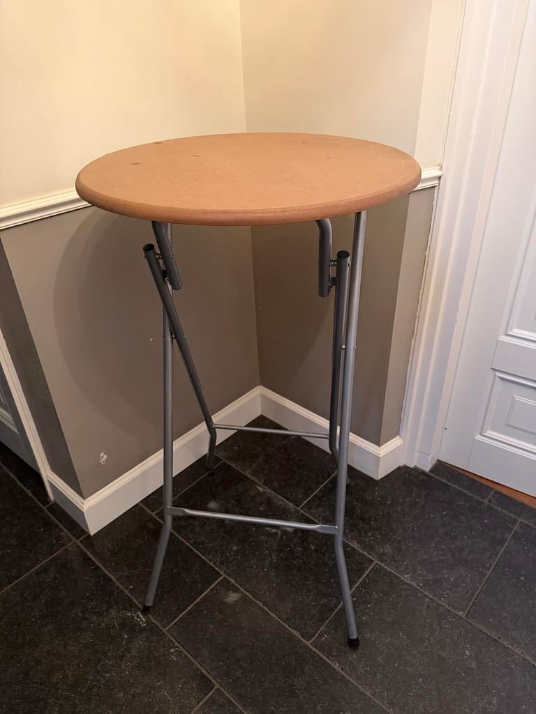Uitklapbare statafel, hoog 106 cm, doorsnede blad 60 cm, Ophalen, Gebruikt