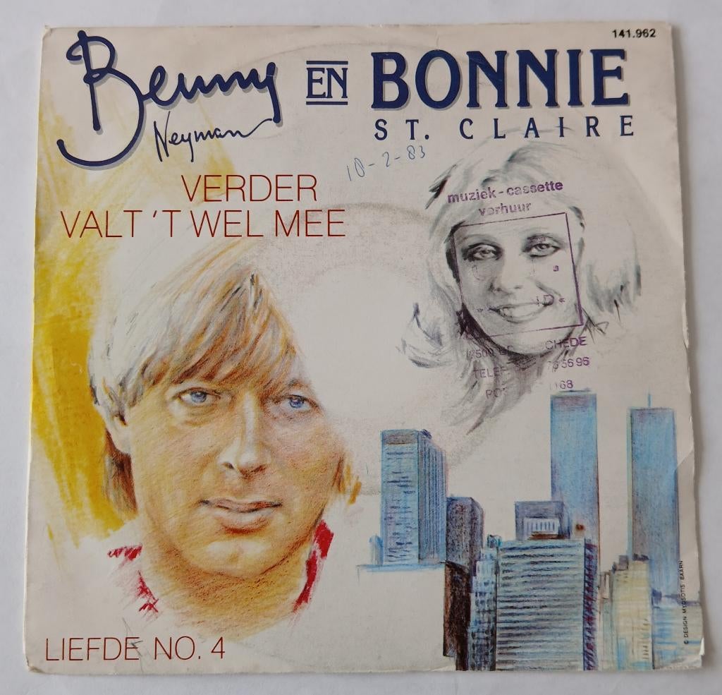 Benny Neyman en Bonnie St. Claire - Verder valt 't wel mee, Ophalen of Verzenden, Gebruikt, Nederlandstalig, Single