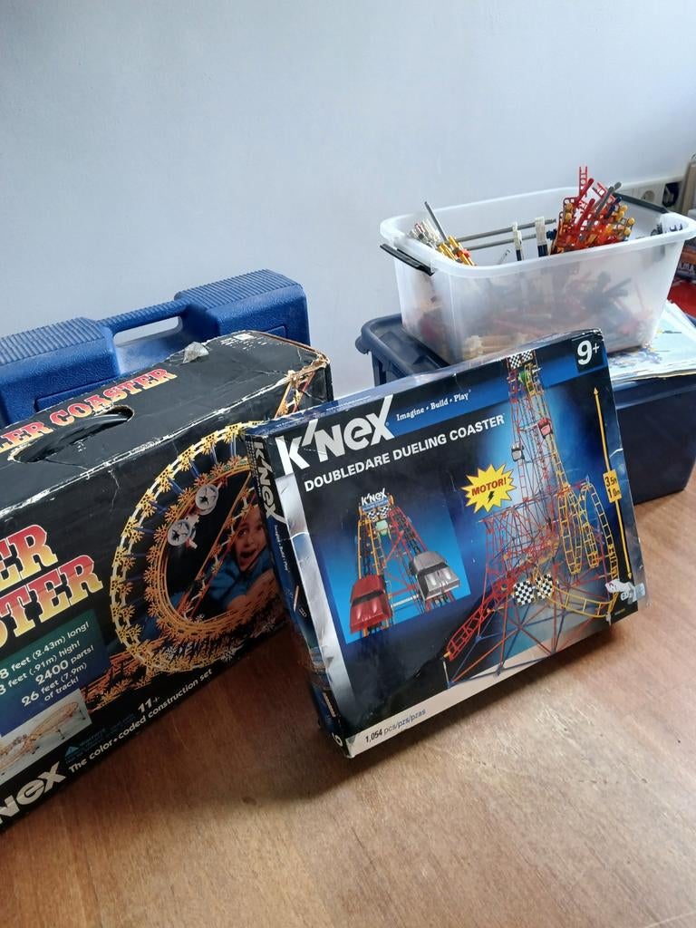 K'nex Doubledare Dueling Coaster & Roller Coaster, Kinderen en Baby's, Speelgoed | Bouwstenen, Ophalen, Gebruikt, K'nex
