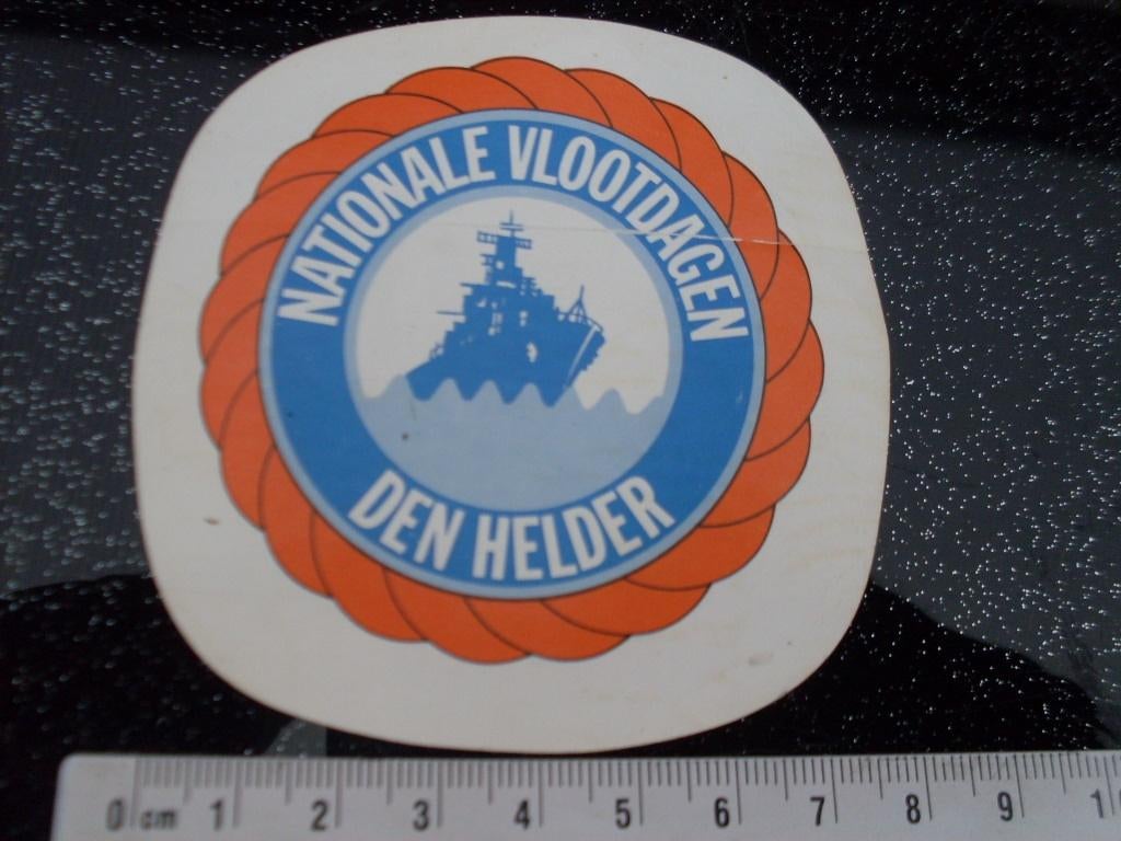 sticker nationale vlootdagen den helder logo fregat leger, Verzenden, Zo goed als nieuw, Bedrijf of Vereniging