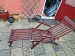 Deckchair, verstelbaar, Tuin en Terras, Ophalen, Hout