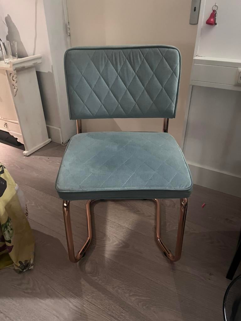 ZUIVER DIAMOND KINK MINTY GREEN, 1 stoel, Huis en Inrichting, Stoelen, Ophalen, Gebruikt, Overige kleuren, Stof