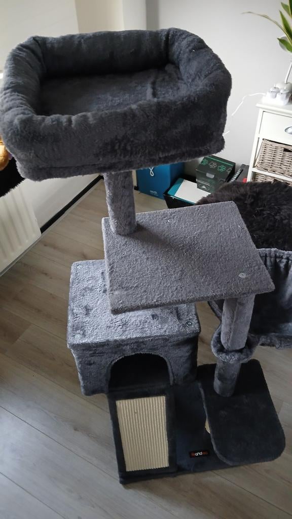 Grijze krabpaal voor kitten of lichte kat., Dieren en Toebehoren, Ophalen, Nieuw, Krabpaal