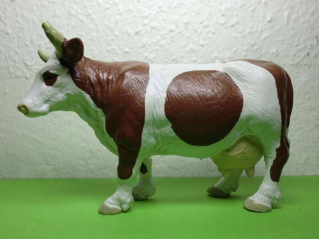 Schleich 13213 koe bruin bont, dierfiguur (1990), Ophalen of Verzenden, Gebruikt, Boerderijdier, Beeldje of Figuurtje