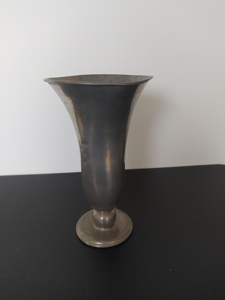 Tinnen vaas antiek, Ophalen of Verzenden