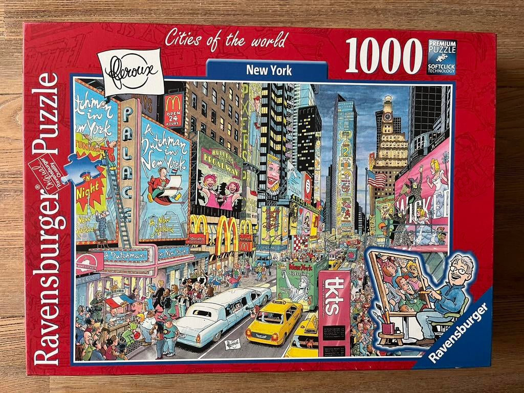 Ravensburger puzzel - cities of the world - New York, Ophalen of Verzenden, 500 t/m 1500 stukjes, Gebruikt, Legpuzzel