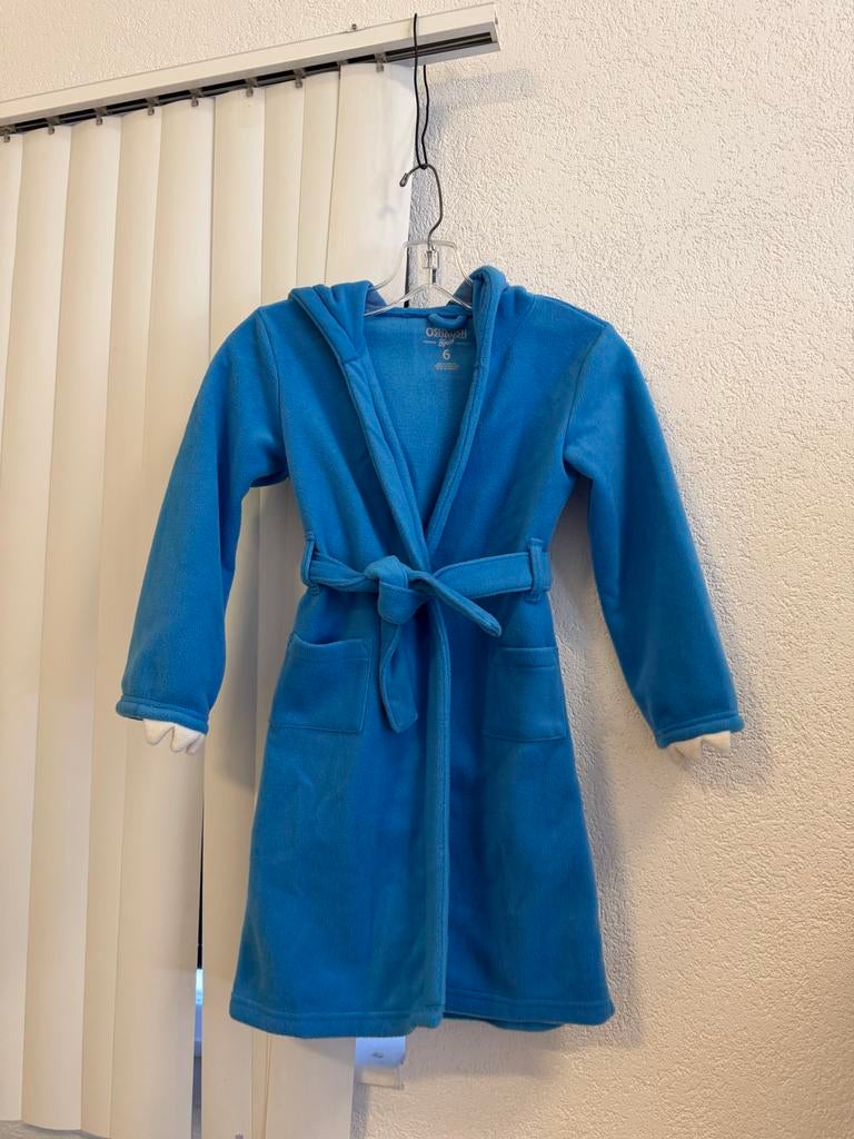 OshKosh B'gosh Monster Badjas - Blauw - Maat 116 (6 jaar), Ophalen of Verzenden, Zo goed als nieuw, Jongen of Meisje, Sport- of Zwemkleding