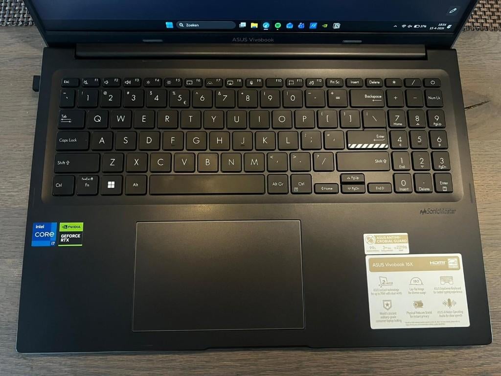 ASUS VivoBook 16X, Ophalen, Met videokaart, 2 tot 3 Ghz, Qwerty