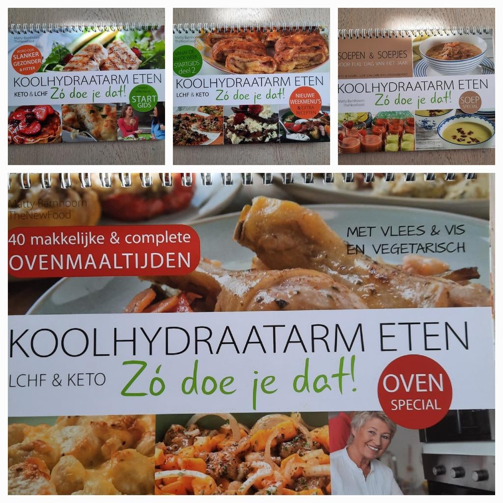 4x Koolhydraatarm eten, zo doe je dat! - Matty Barnhoorn, Ophalen of Verzenden, Zo goed als nieuw, Gezond koken