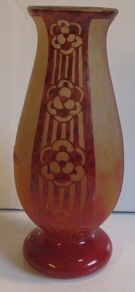 art deco vaas Schneider Le Verre Francais Charder, Antiek en Kunst, Verzenden