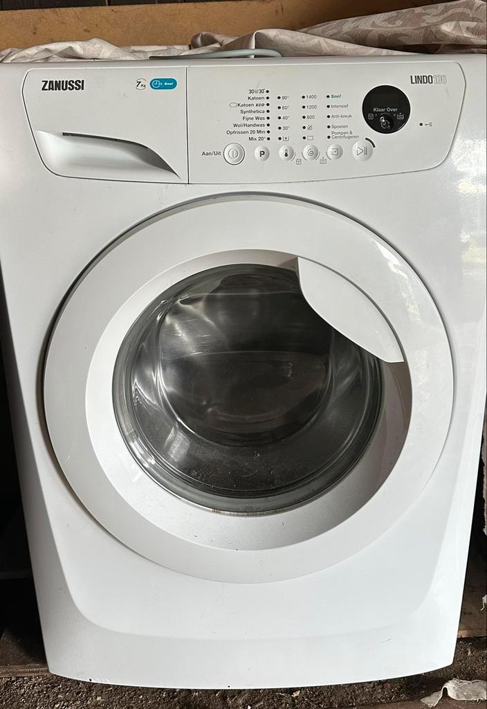 Zanussi Lindo 100 Wasmachine - Voorlader, Witgoed en Apparatuur, Wasmachines, Gebruikt, Voorlader, 6 tot 8 kg, 85 tot 90 cm, 1200 tot 1600 toeren