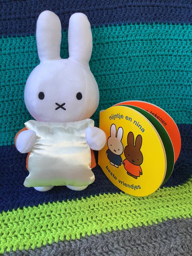 Nijntje knuffel met kussen en kartonnen boekje nieuw!, Overige merken, Nijntje, Ophalen of Verzenden, Middelgroot (20 tot 80 cm)