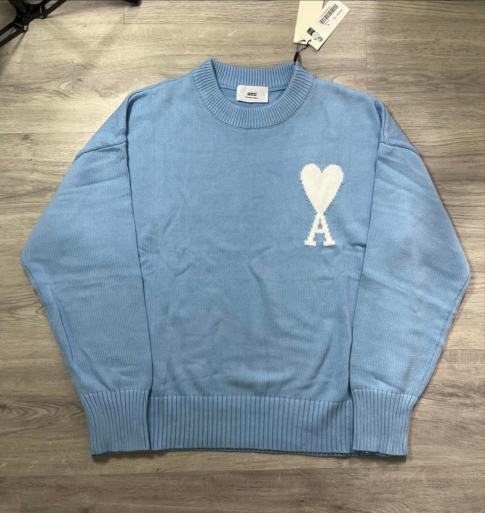 Ami Paris Trui Maat L - Nieuw met prijskaartje, Kleding | Heren, Truien en Vesten, Verzenden, Nieuw, Maat 52/54 (L), Blauw