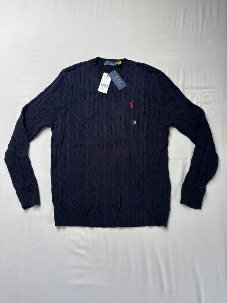 Ralph Lauren Knitted Sweater Blauw, Ophalen of Verzenden, Nieuw, Maat 52/54 (L), Blauw