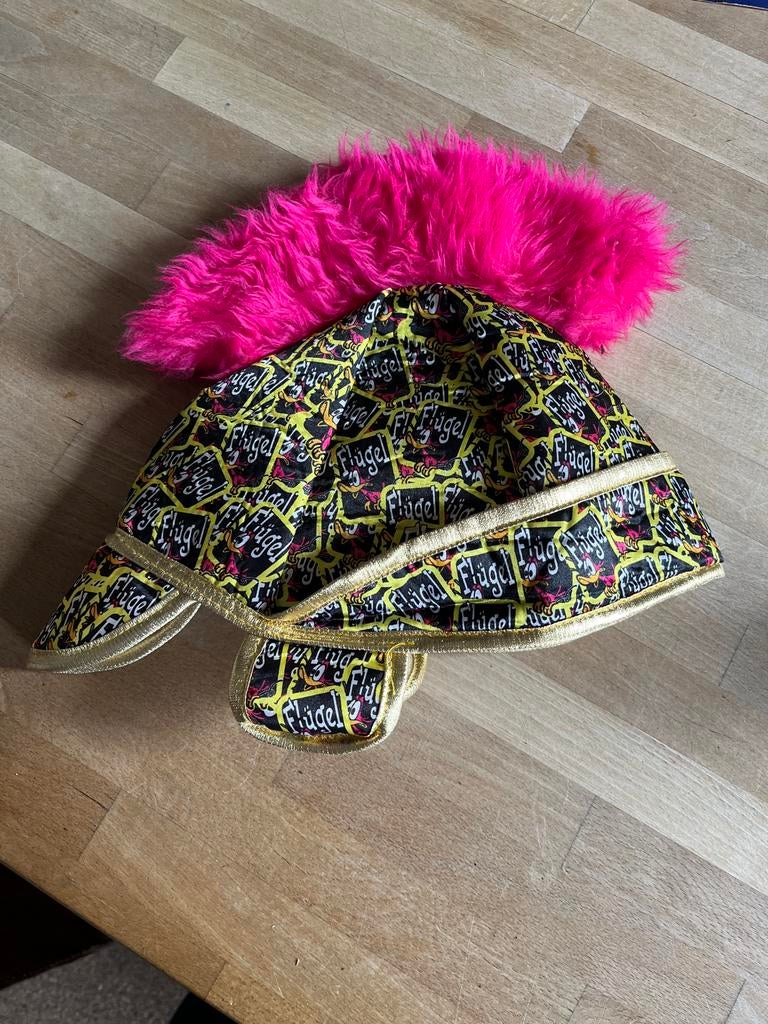 Flugel pet met roze bont, Carnaval, Maat 42/44 (L), Ophalen of Verzenden, Zo goed als nieuw