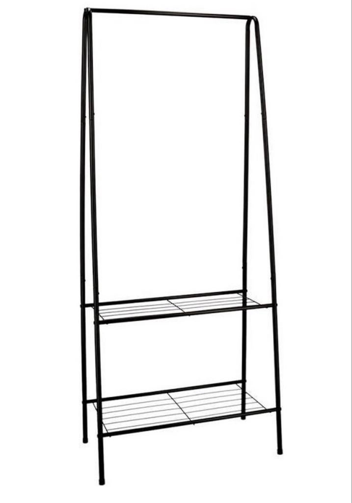 Stevig kledingrek met 2 planken - 153x34x60cm, 55kg draagkra, Ophalen, Gebruikt