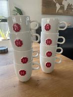 Douwe Egberts koppen/mokken 8 stuks, Ophalen of Verzenden, Zo goed als nieuw, Overige stijlen, Kop(pen) en/of Schotel(s)