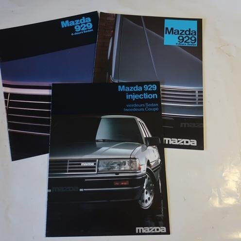 Mazda 929 Sedan & Coupe 1981 1984 folders NL tekst SET, Ophalen of Verzenden, Gelezen, Mazda