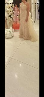 Avondjurken, Beige, Ophalen of Verzenden, Zo goed als nieuw, Maat 36 (S)