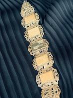 Vintage Zilveren Armband met Oosterse Motieven en Cameeën, Ophalen of Verzenden, Gebruikt, Zilver, Met bedels of kralen