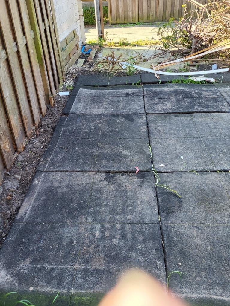 Rubberen zachte tegels met antisliplaag, Tuin en Terras, Ophalen