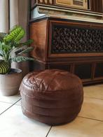 Vintage poef jaren 70, Minder dan 50 cm, Gebruikt, Rond, Minder dan 50 cm