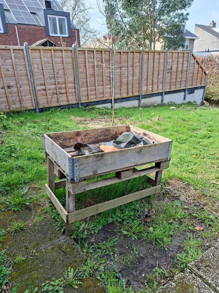 Houten moestuinbak 80x120x80 cm, Tuin en Terras, Bloembakken en Plantenbakken, Ophalen