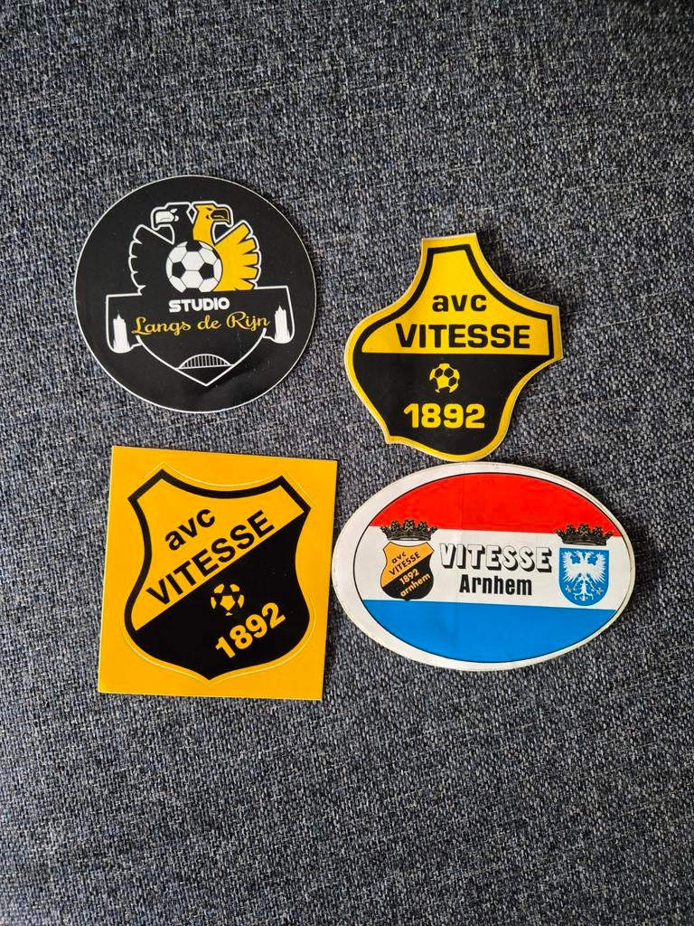 4x Vitesse stickers - Voetbalclub Arnhem, Ophalen of Verzenden, Gebruikt, Sport