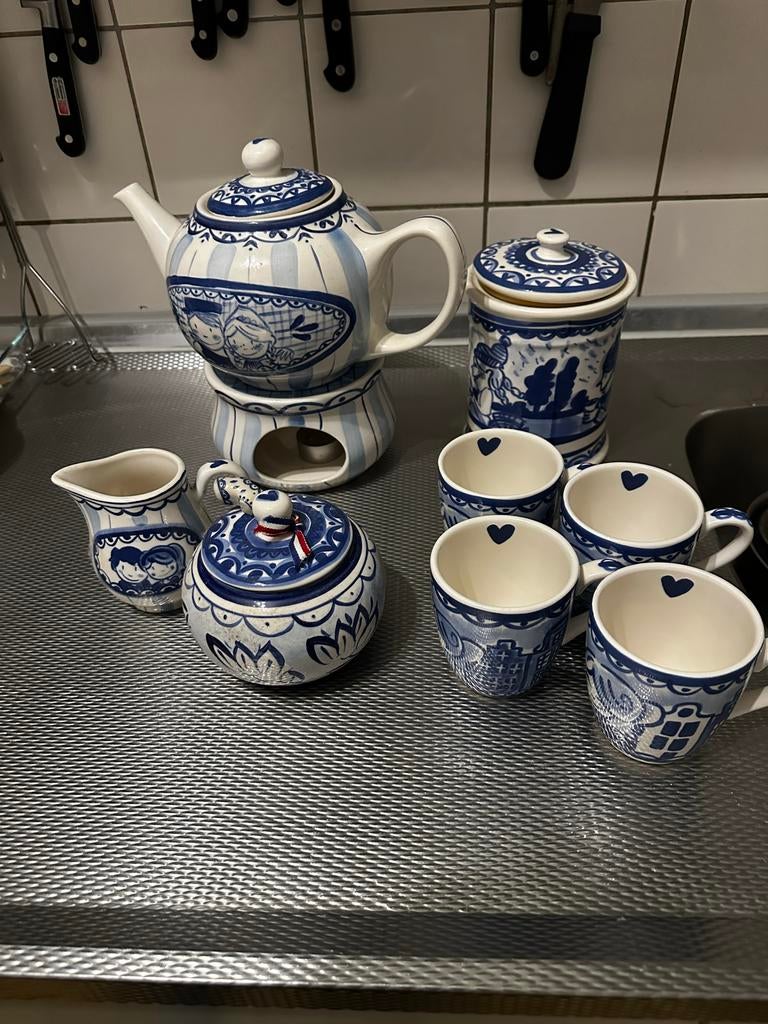 Blond Amsterdam Delfts Blond theeservies, Huis en Inrichting, Ophalen, Gebruikt, Blond Amsterdam, Aardewerk