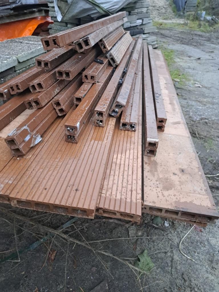 composiet vlonder, Tuin en Terras, Terrasdelen en Vlonders, Ophalen, Gebruikt, Composiet