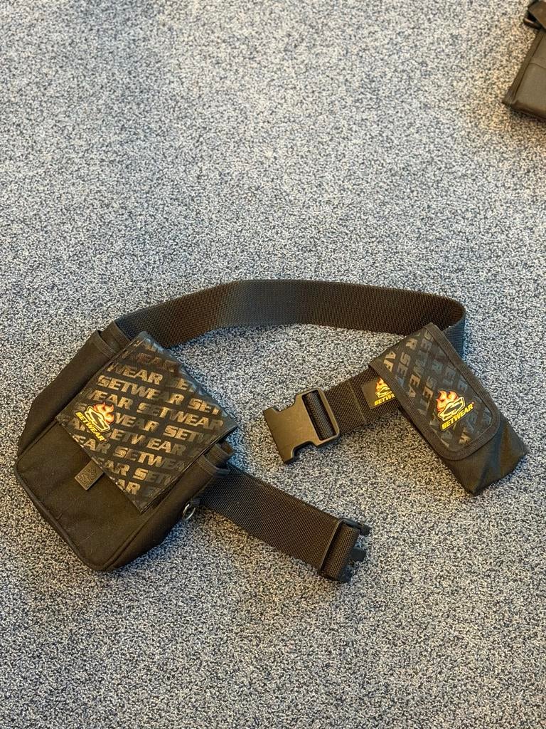 Setwear riem met pouch en portofoonhouder, Kleding | Heren, Riemen en Ceinturen, Zwart, Ophalen of Verzenden, 115 cm of meer, Riem of Ceintuur