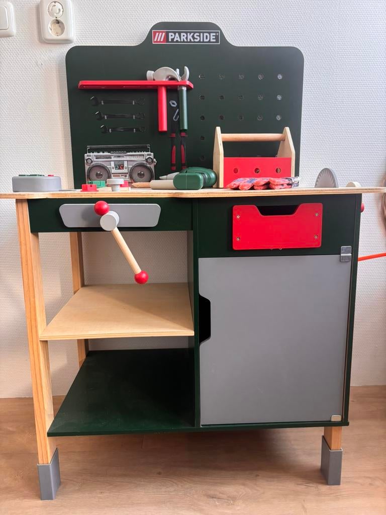 Parkside Houten Kinder Werkbank, Ophalen of Verzenden, Gebruikt