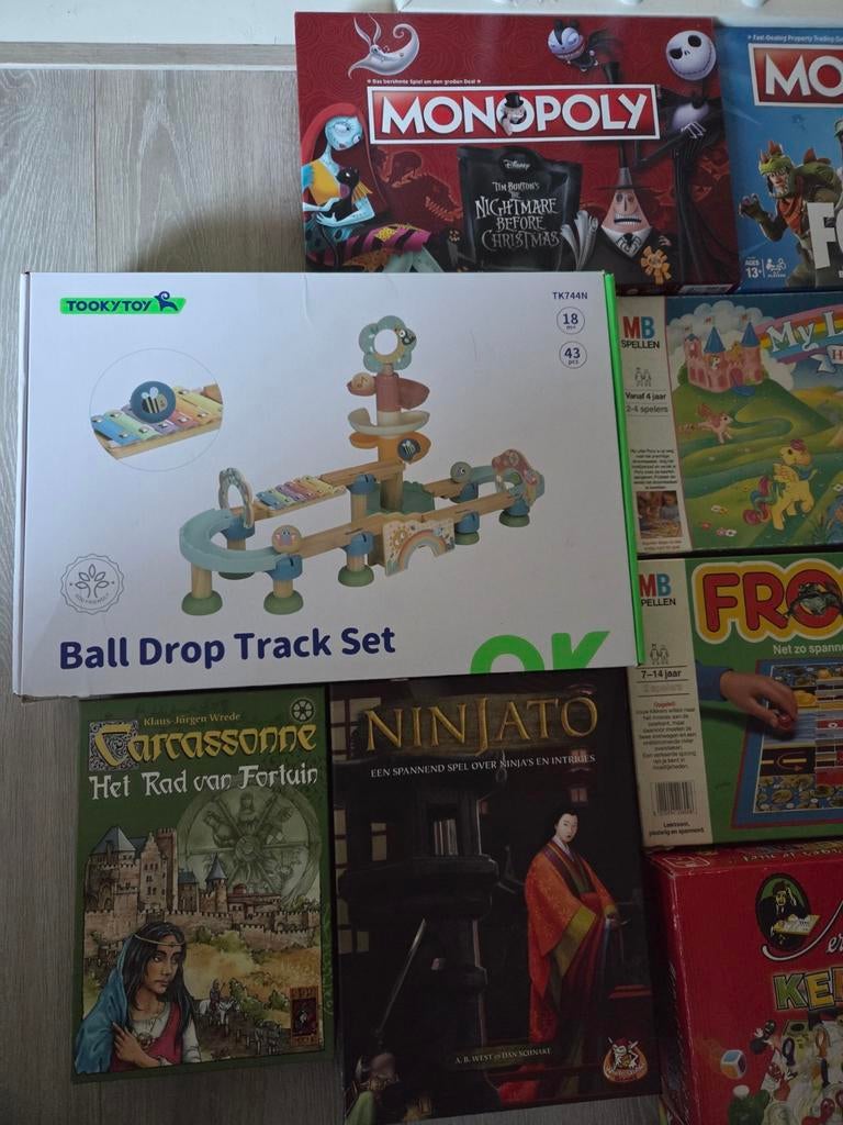 Verzameling bordspellen oa Monopoly Carcassonne A-team, Ophalen of Verzenden, Gebruikt