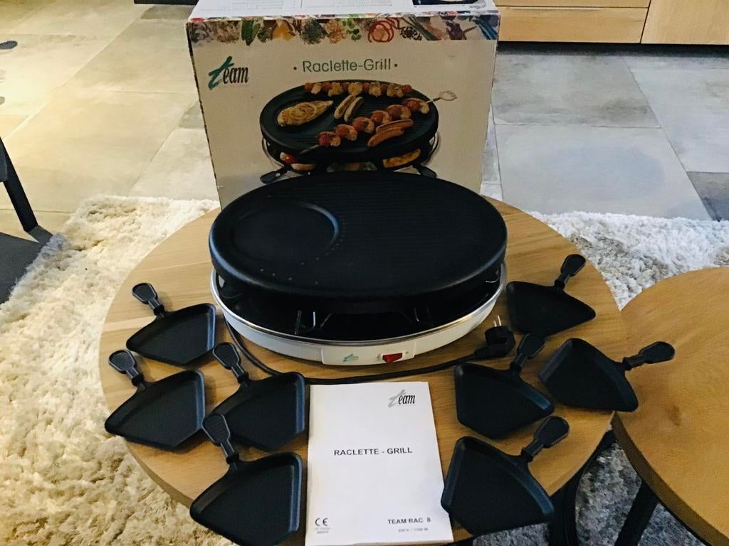 Raclette grill / gourmet set voor 8 personen, IZGS, Ophalen of Verzenden, Gebruikt, 8 personen of meer