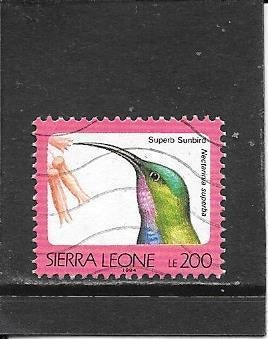 Sierra Leone vogels, Ophalen of Verzenden, Overige landen, Gestempeld