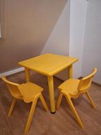 Gele kinder tafel met 2 stoeltjes, Ophalen