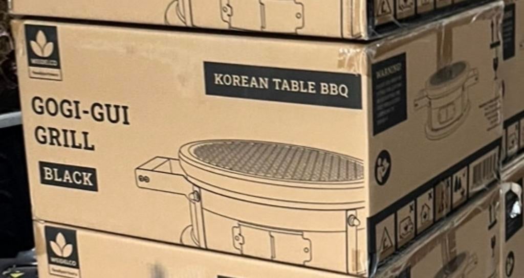 Nieuwe Koreaanse Tafel BBQ - Gogi-Gui Grill Zwart, Ophalen, Nieuw