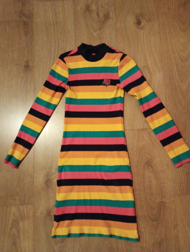 Mooie gekleurde jurk mt 146/152, Kinderen en Baby's, Kinderkleding | Maat 146, Meisje, Ophalen of Verzenden, Zo goed als nieuw