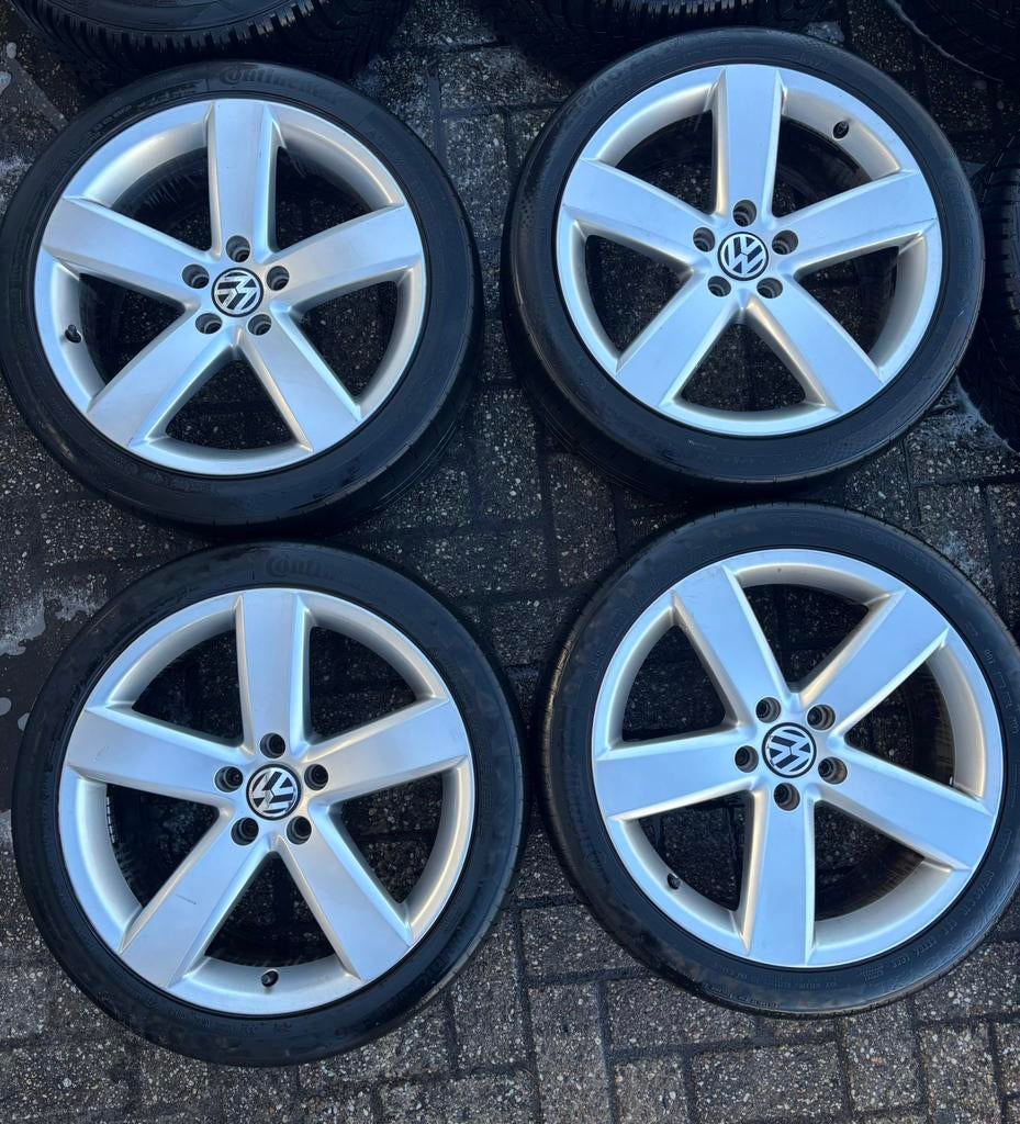 5x112 Volkswagen Daytona velgen 235 40 18 zomerbanden, Ophalen, 18 inch, Gebruikt, Banden en Velgen