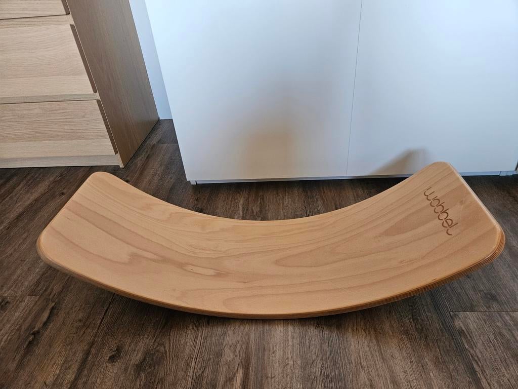 Wobbel met geel vilt, Kinderen en Baby's, Speelgoed | Houten speelgoed, Ophalen, Gebruikt