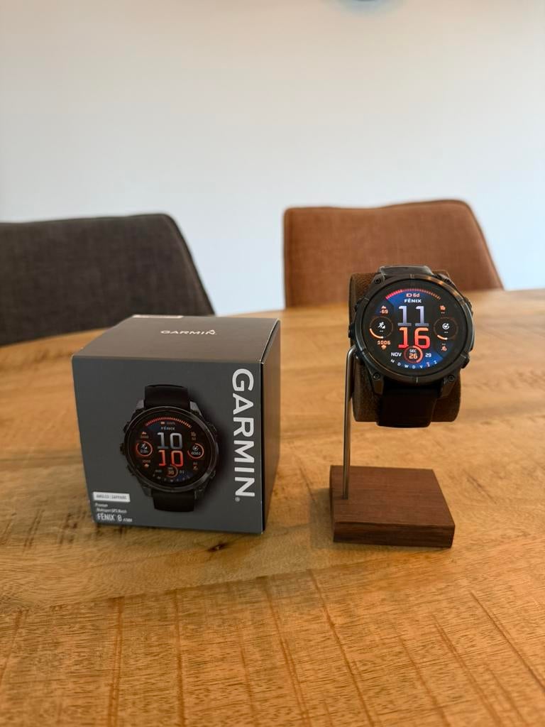 Garmin Fēnix 8 | Amoled Sapphire | 47mm | Uitstekende Staat!, Sieraden, Tassen en Uiterlijk, Smartwatches, Ophalen, GARMIN, Zwart