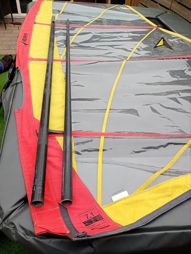 Arrows Manitou 7.0 zeil + 4.60 mast, Ophalen of Verzenden, Gebruikt, Zeil, 7 m² of meer